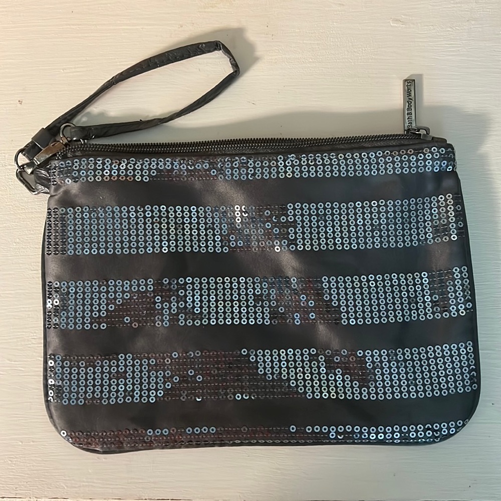 Bath and Body Works bag Grey Sequin